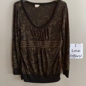 Embellished Banded Top